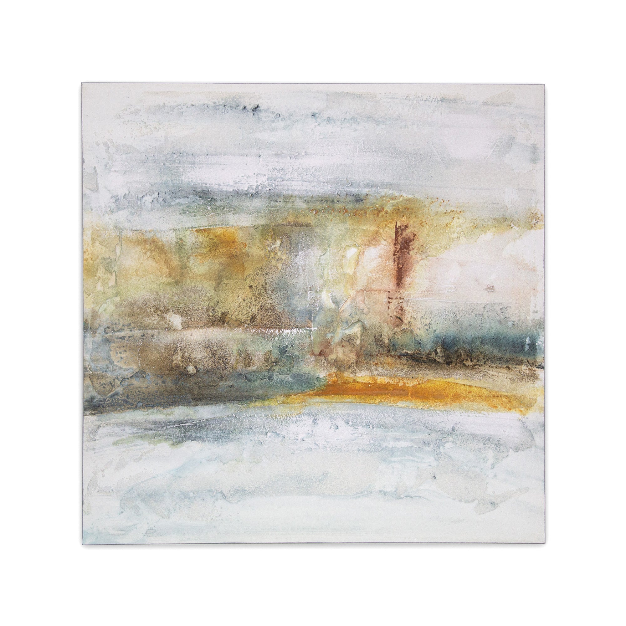 Cuadro pintado a mano original con textura en tonos oxidados