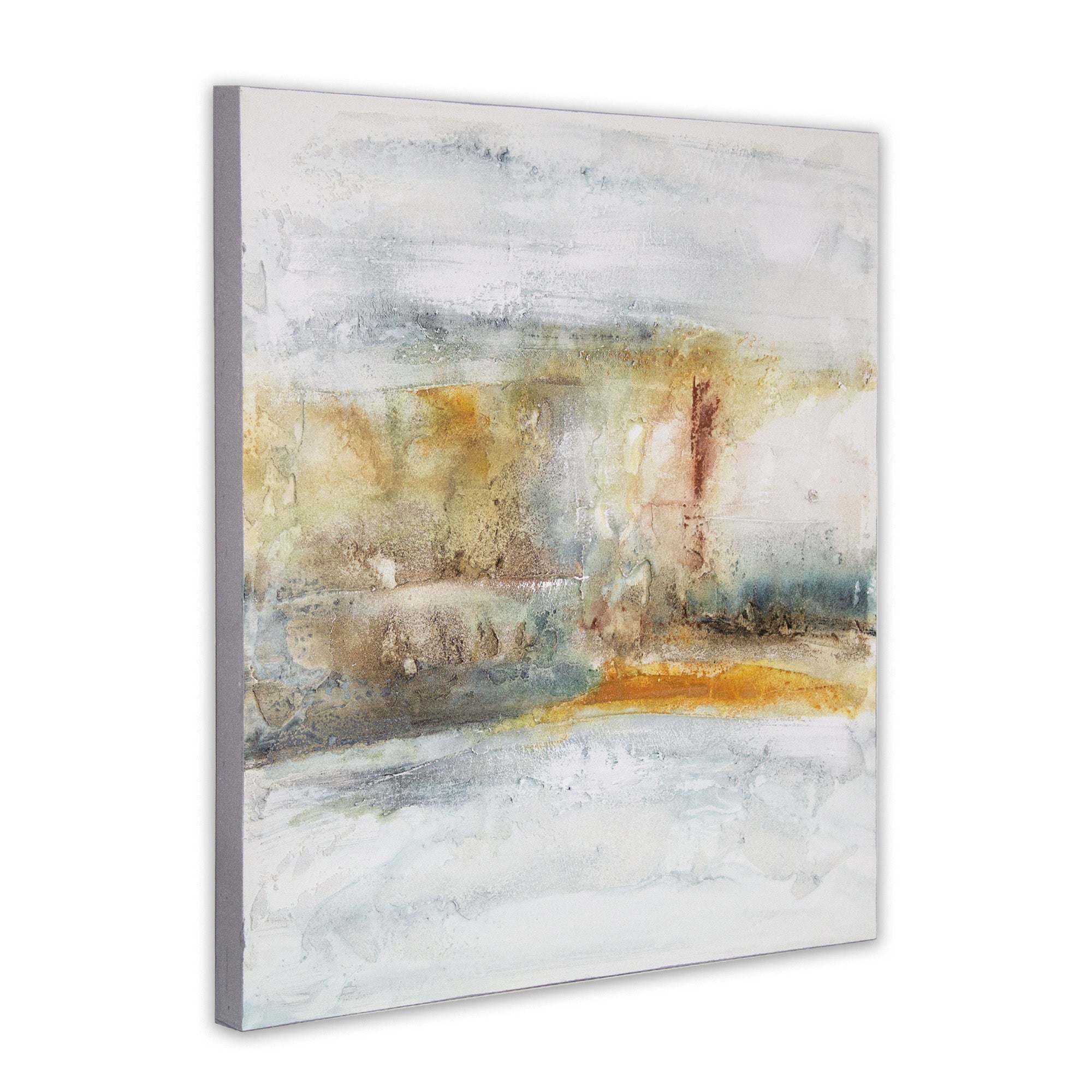 Cuadro pintado a mano original con textura en tonos oxidados