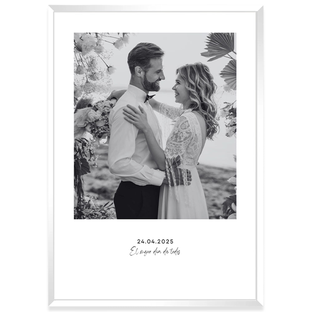 Cuadro personalizado con fecha para parejas