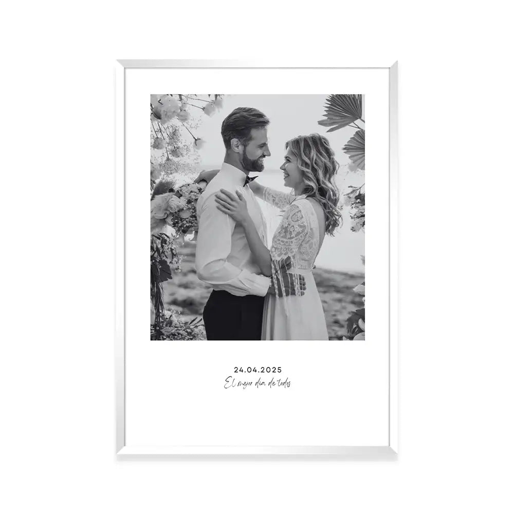 Cuadro personalizado con fecha para parejas