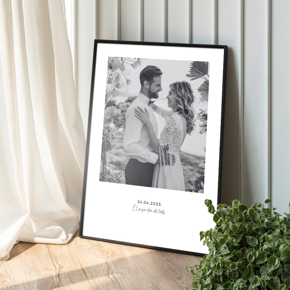 Cuadro personalizado con fecha para parejas