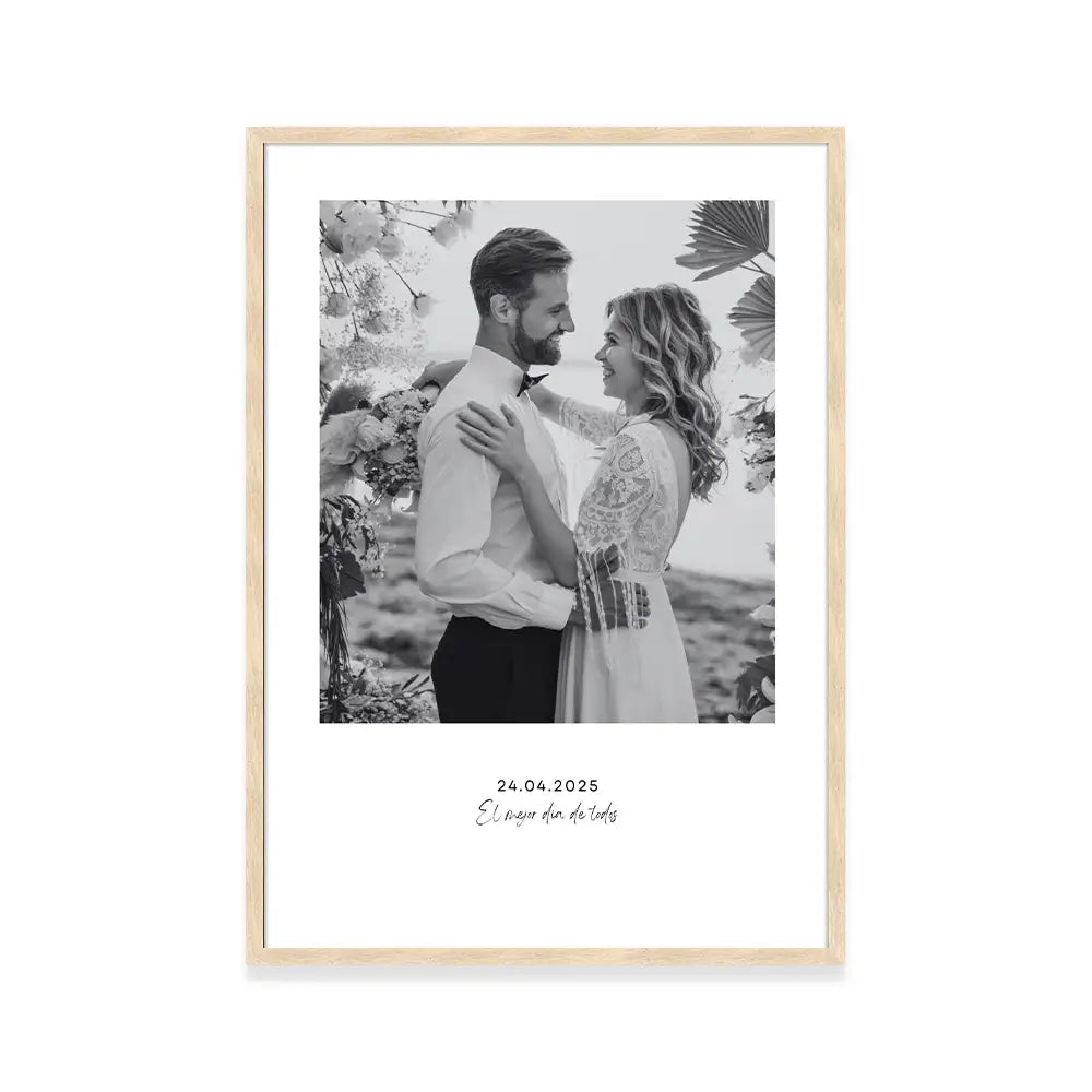 Cuadro personalizado con fecha para parejas