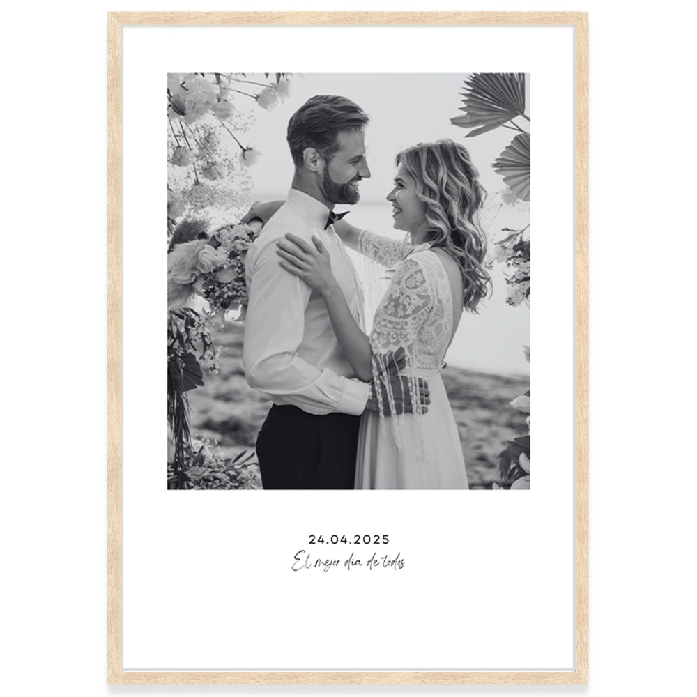 Cuadro personalizado con fecha para parejas