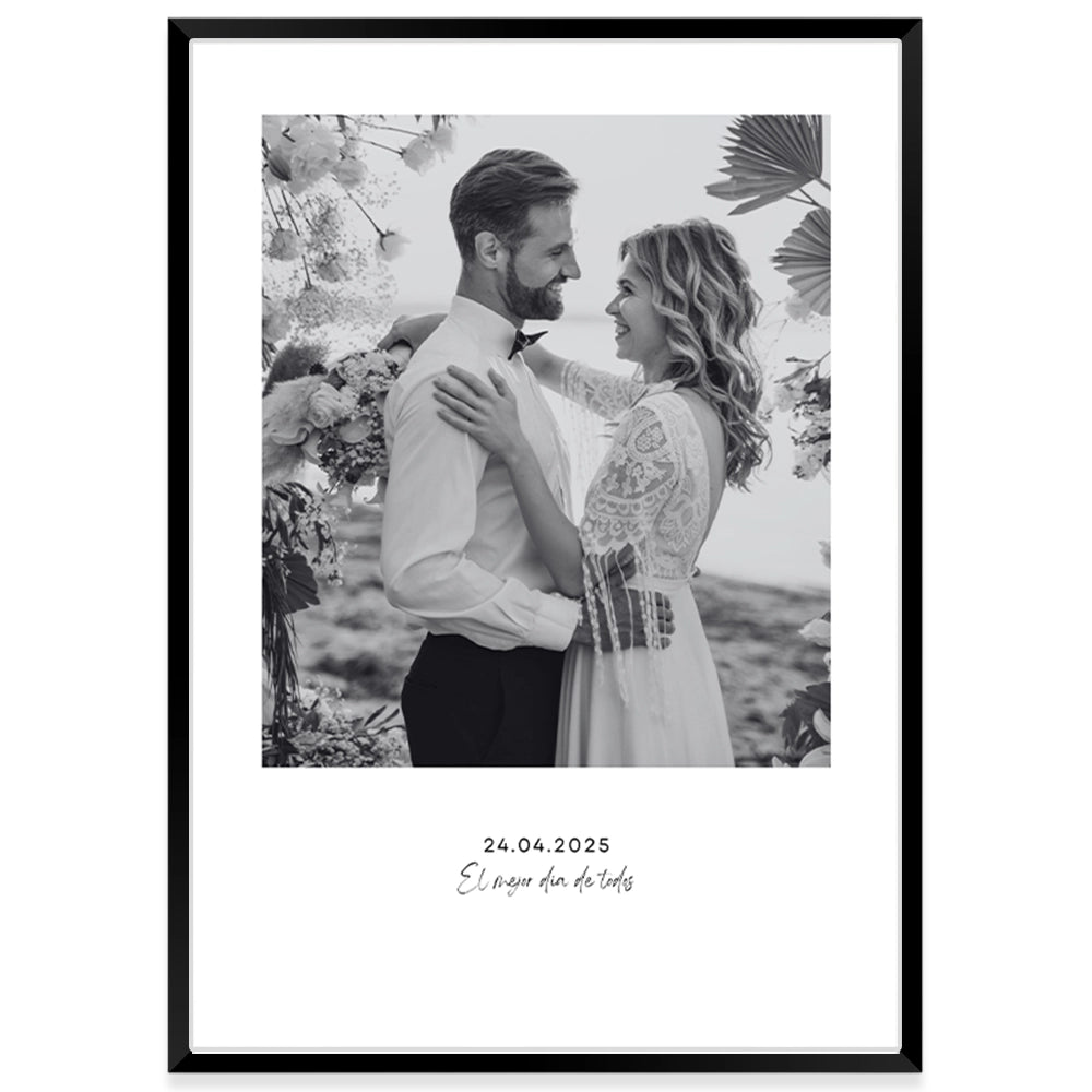 Cuadro personalizado con fecha para parejas