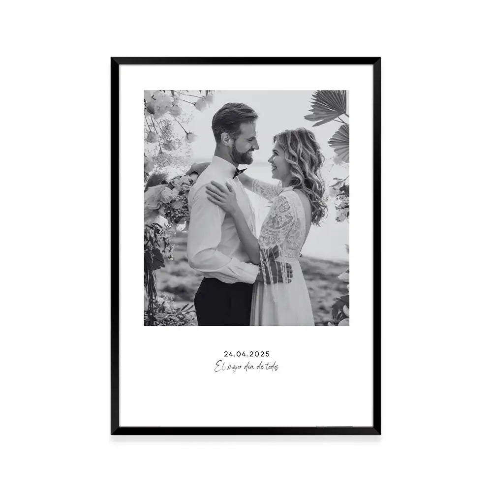 Cuadro personalizado con fecha para parejas