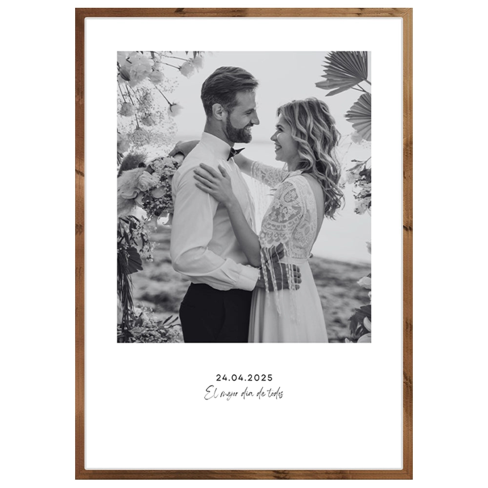 Cuadro personalizado con fecha para parejas