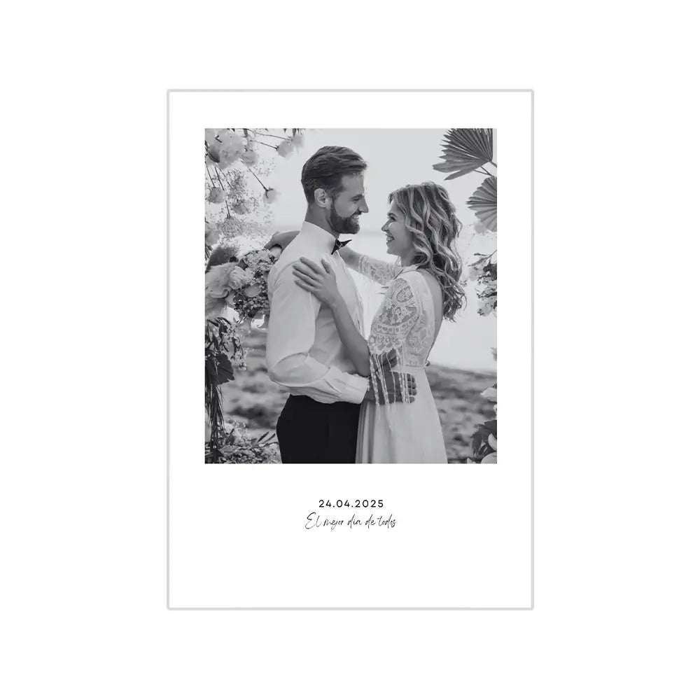 Cuadro personalizado con fecha para parejas