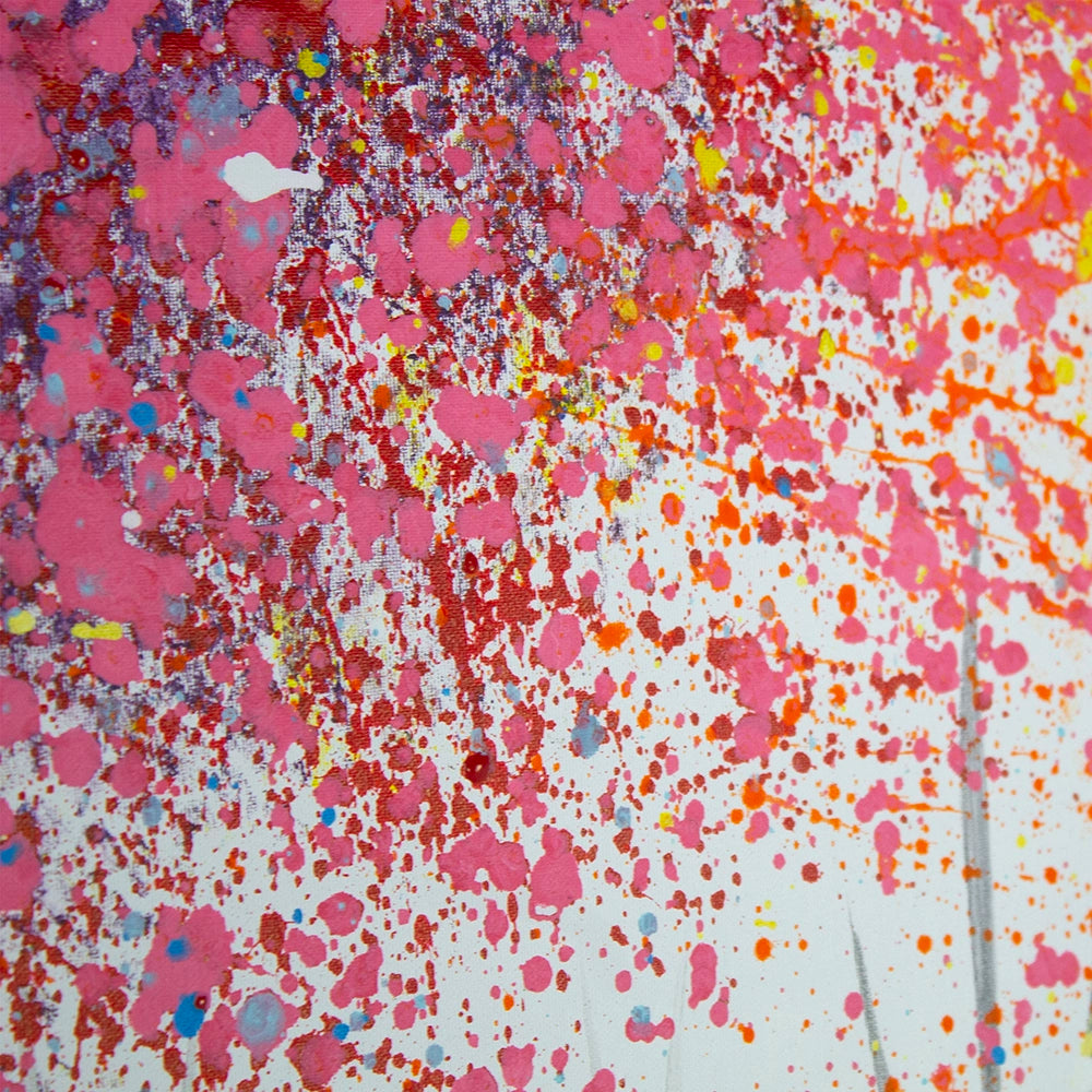 Cuadros con mucho color de bosque abstracto moderno