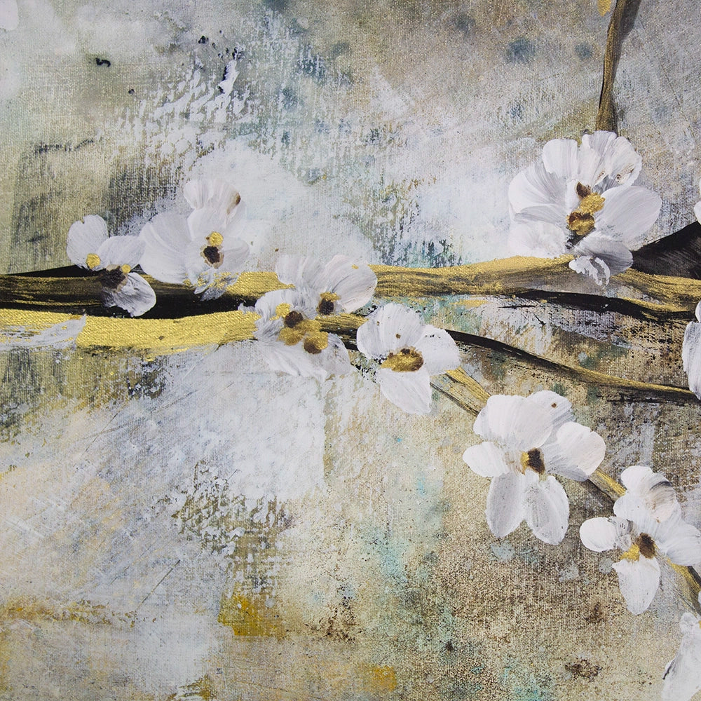 Cuadro de flores para dormitorio abstracto elegante