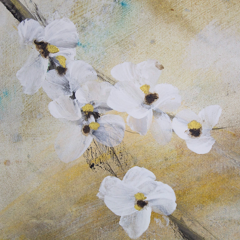 Cuadro de flores para dormitorio abstracto elegante