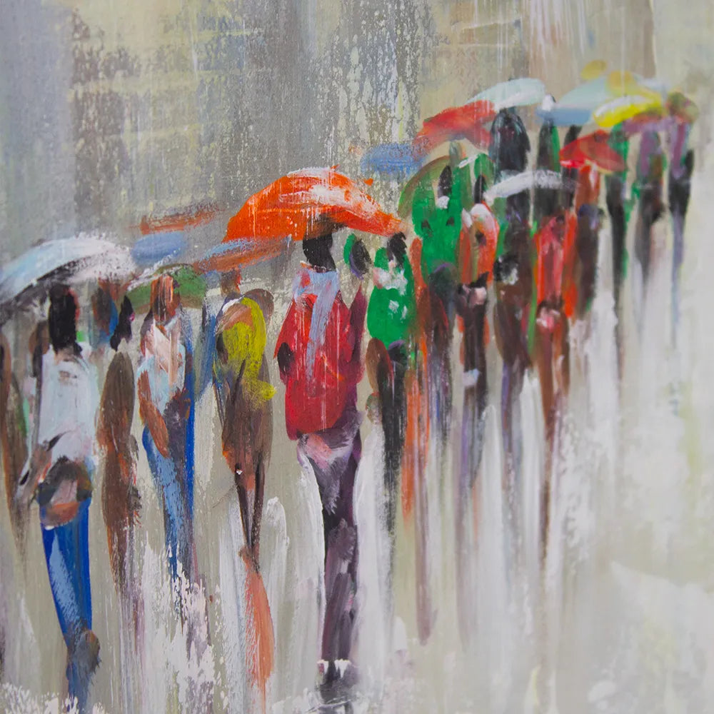 Cuadros abstractos y modernos | Figuras urbanas en movimiento
