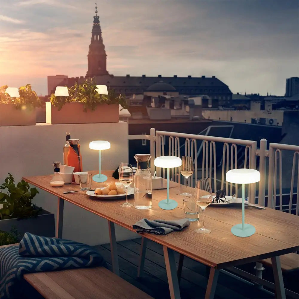 Lámpara solar exterior verde | Portátil y sin cables