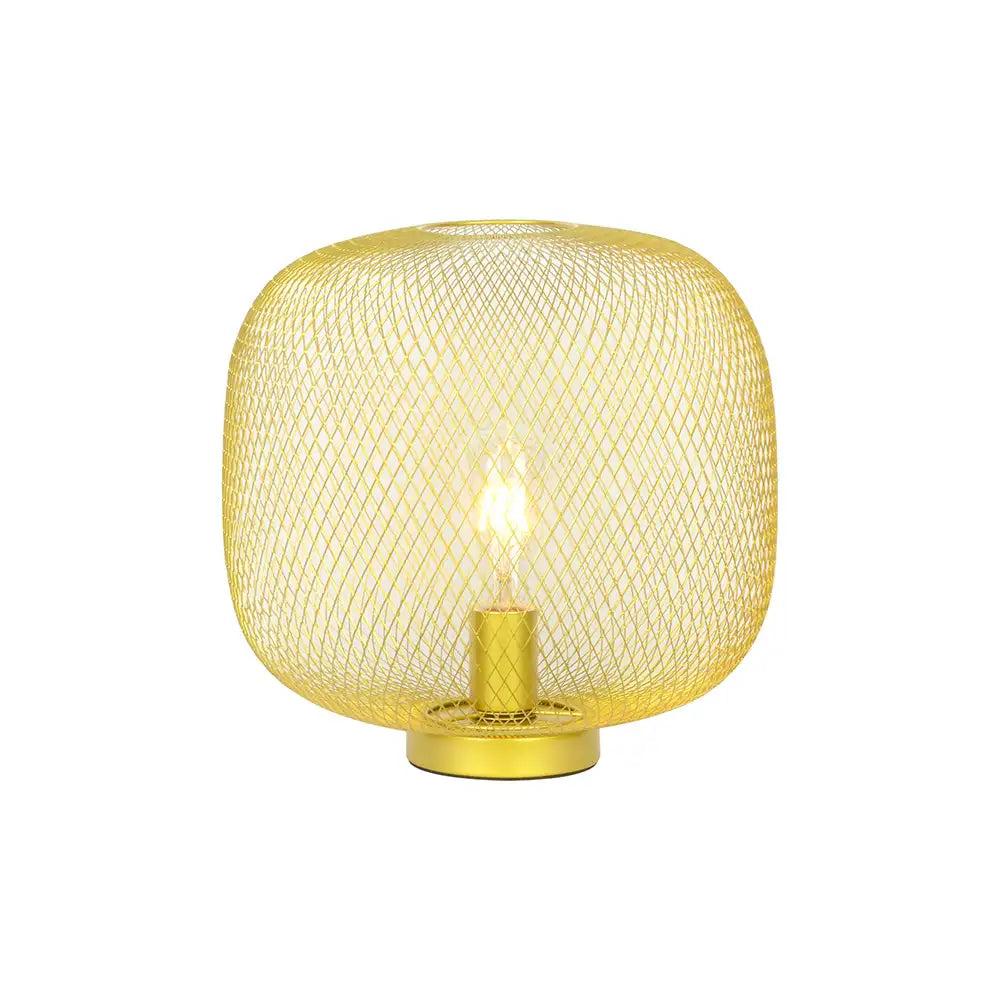 Lámpara de sobremesa dorada | Elegancia metálica decorativa