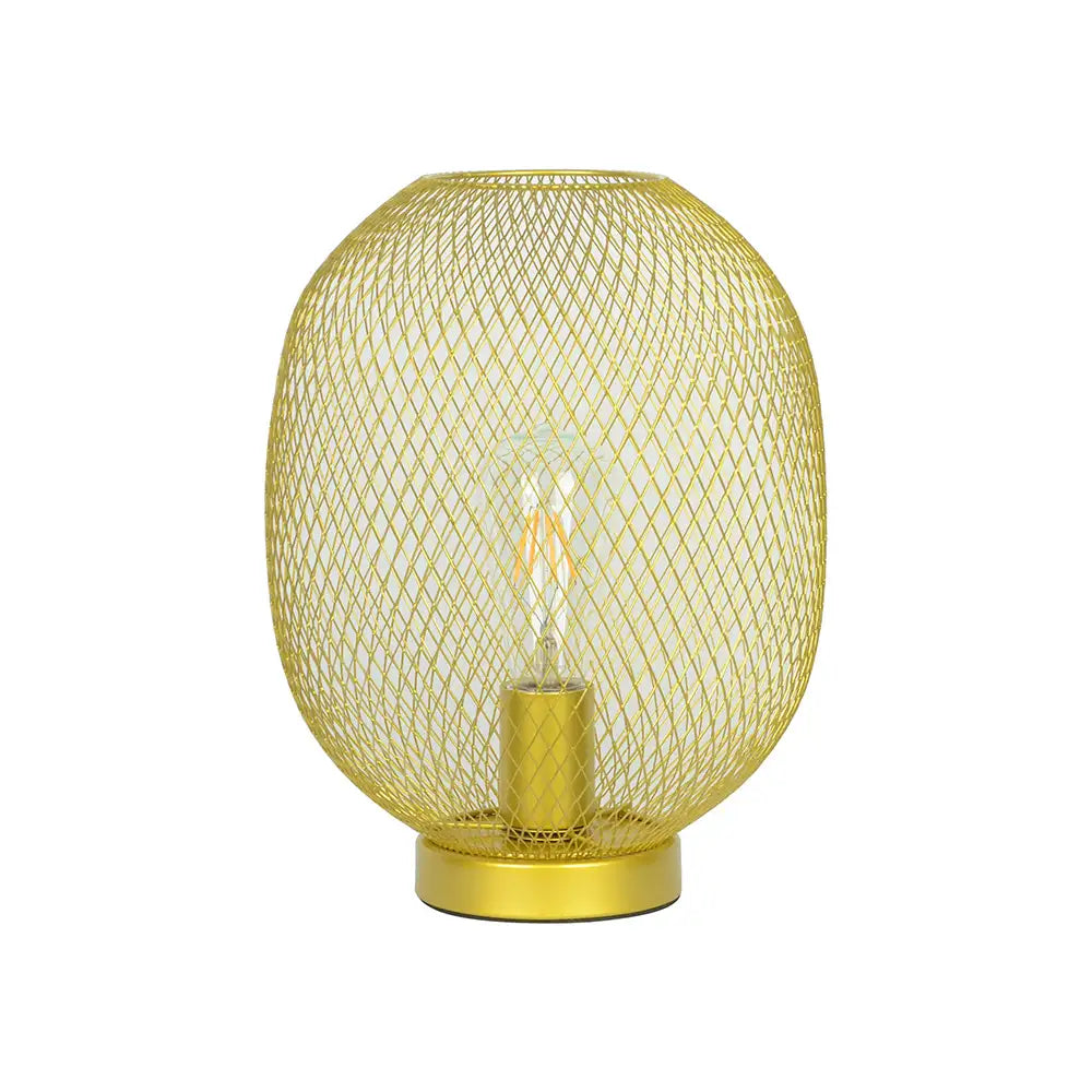 Lámpara de sobremesa dorada | Pieza decorativa elegante