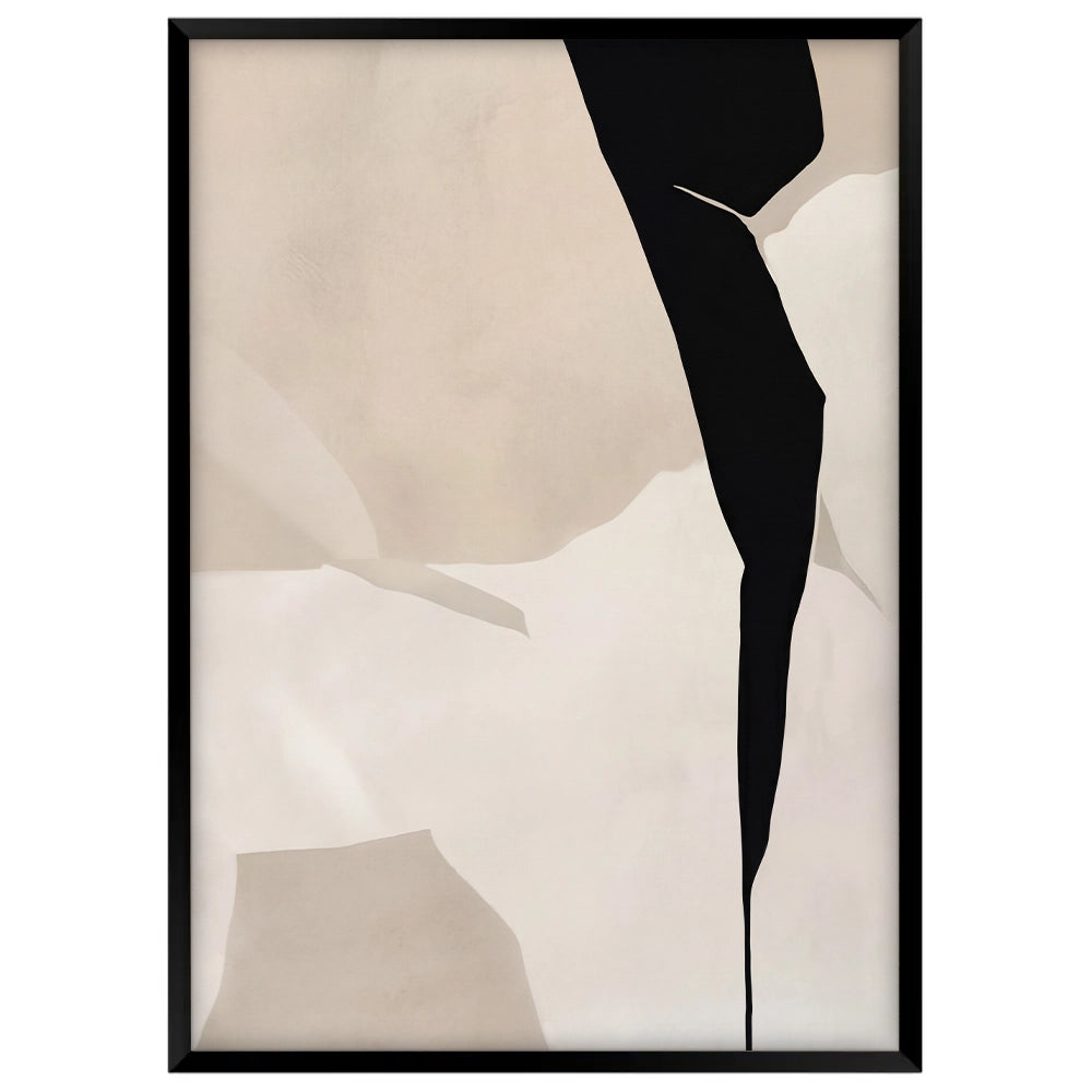 Cuadro en blanco y negro | Geometría que tensiona el equilibrio