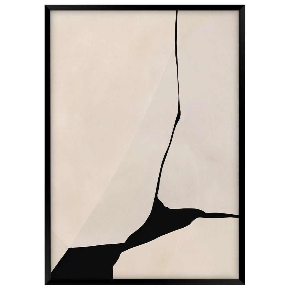 Cuadro abstracto beige | Silencio visual y tensión sutil