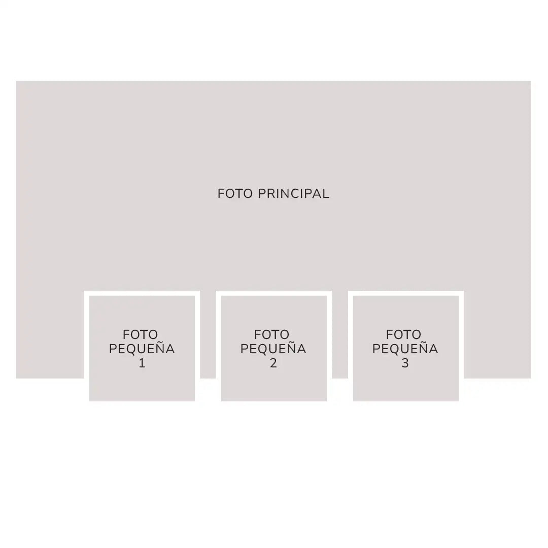 Cuadro personalizado con fotos y nombre familiar