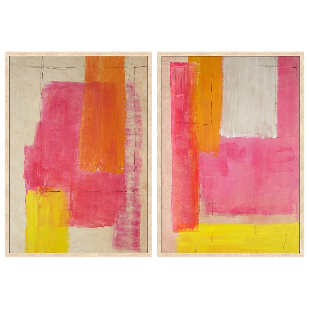 Cuadros alegres abstractos | Pintado a mano