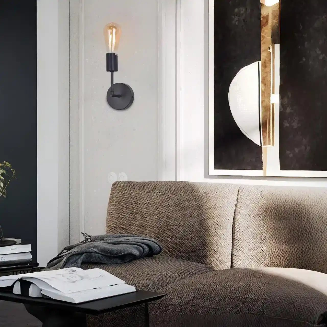 Apliques de pared industriales en hierro negro - DekoArte