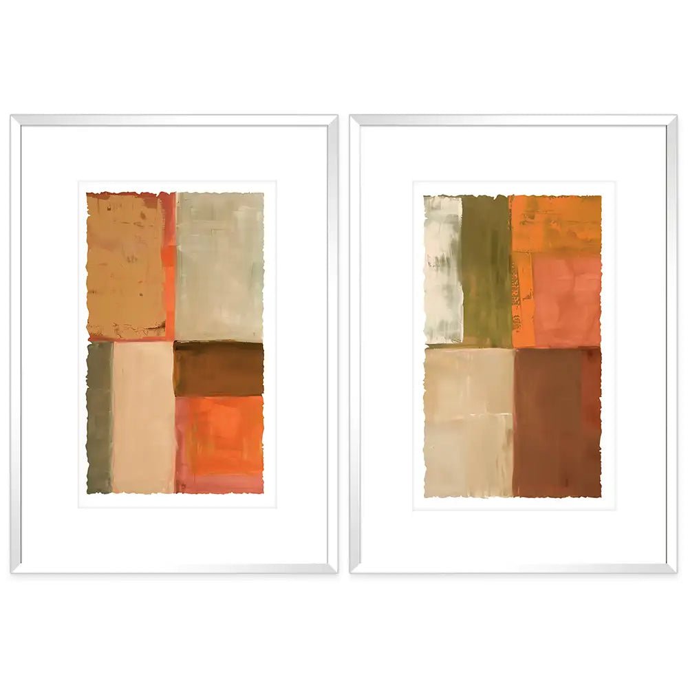 Arte cuadros de colores con paspartu | Geométrico - DekoArte