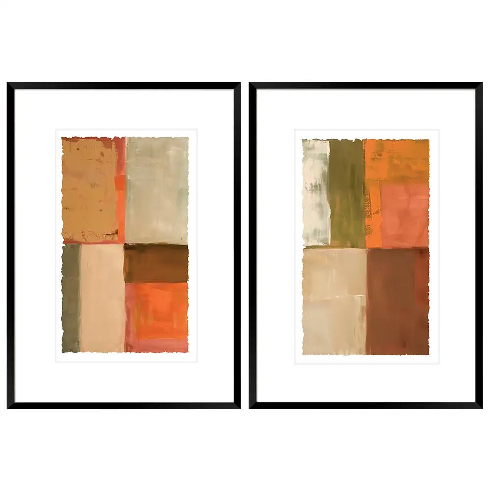 Arte cuadros de colores con paspartu | Geométrico - DekoArte