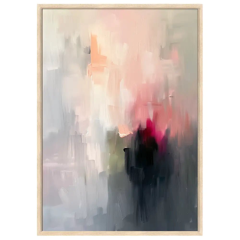 Cuadro abstracto con matices suaves y profundidad emocional - DekoArte