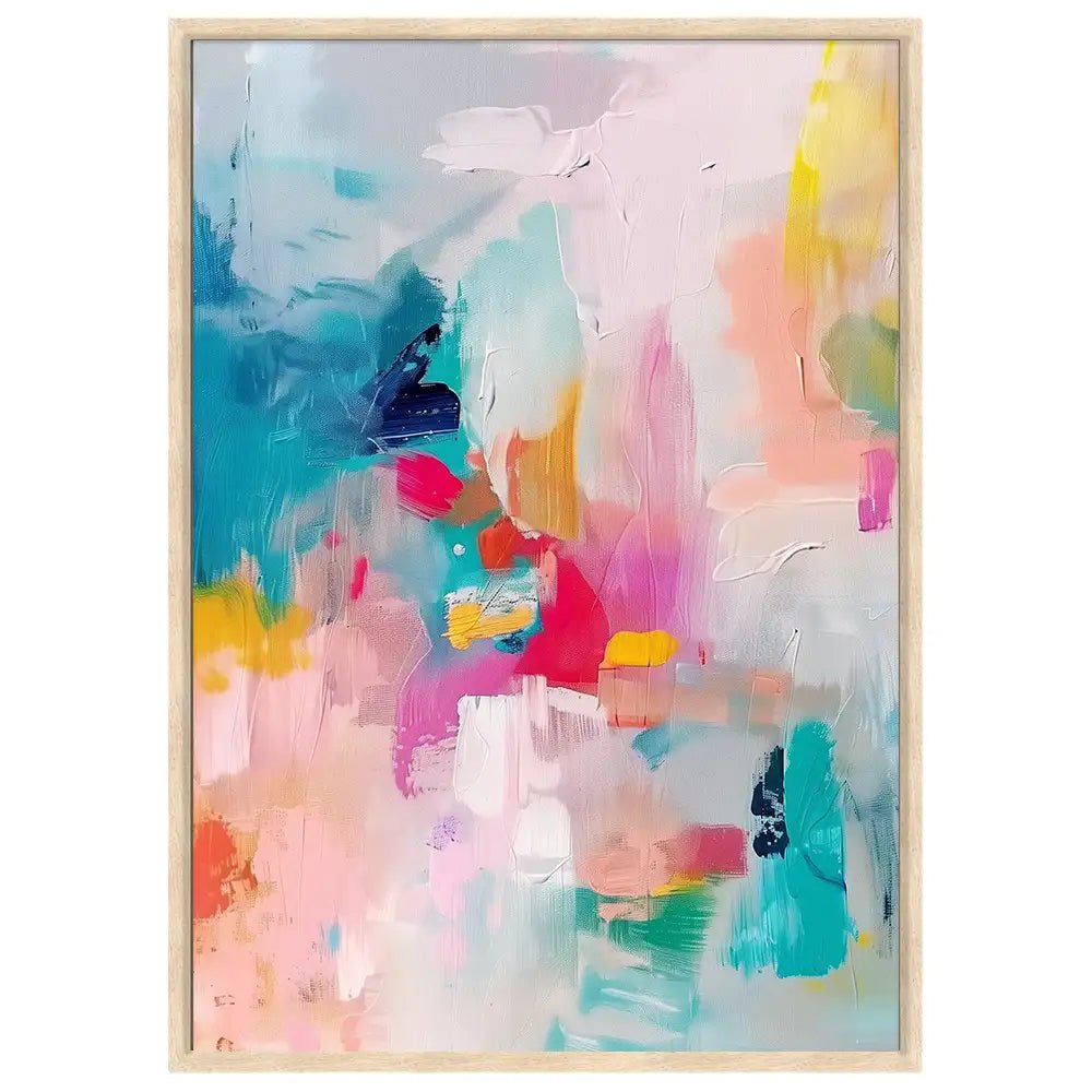 Cuadro abstracto con paleta suave y composición etérea - DekoArte