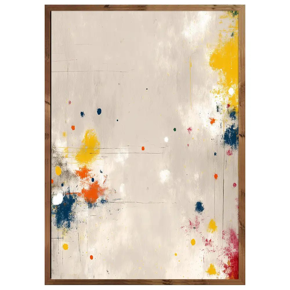 Cuadro abstracto con salpicaduras de color | Inspiración nocturna - DekoArte
