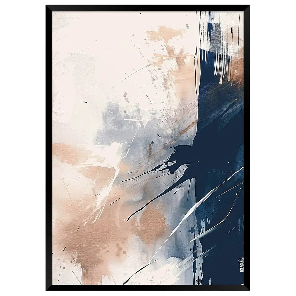 Cuadro abstracto en tonos suaves | Movimiento suspendido - DekoArte