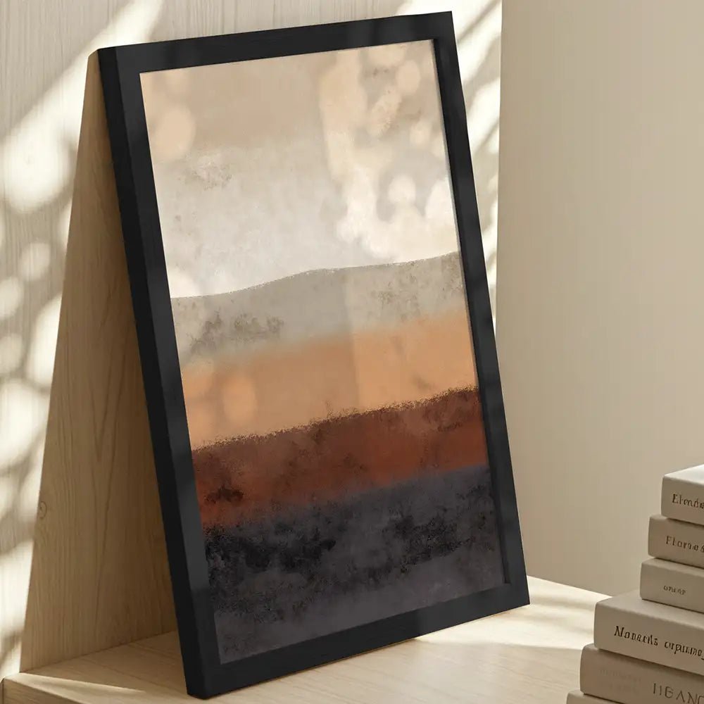 Cuadro abstracto en tonos tierra | Textura y calma natural - DekoArte