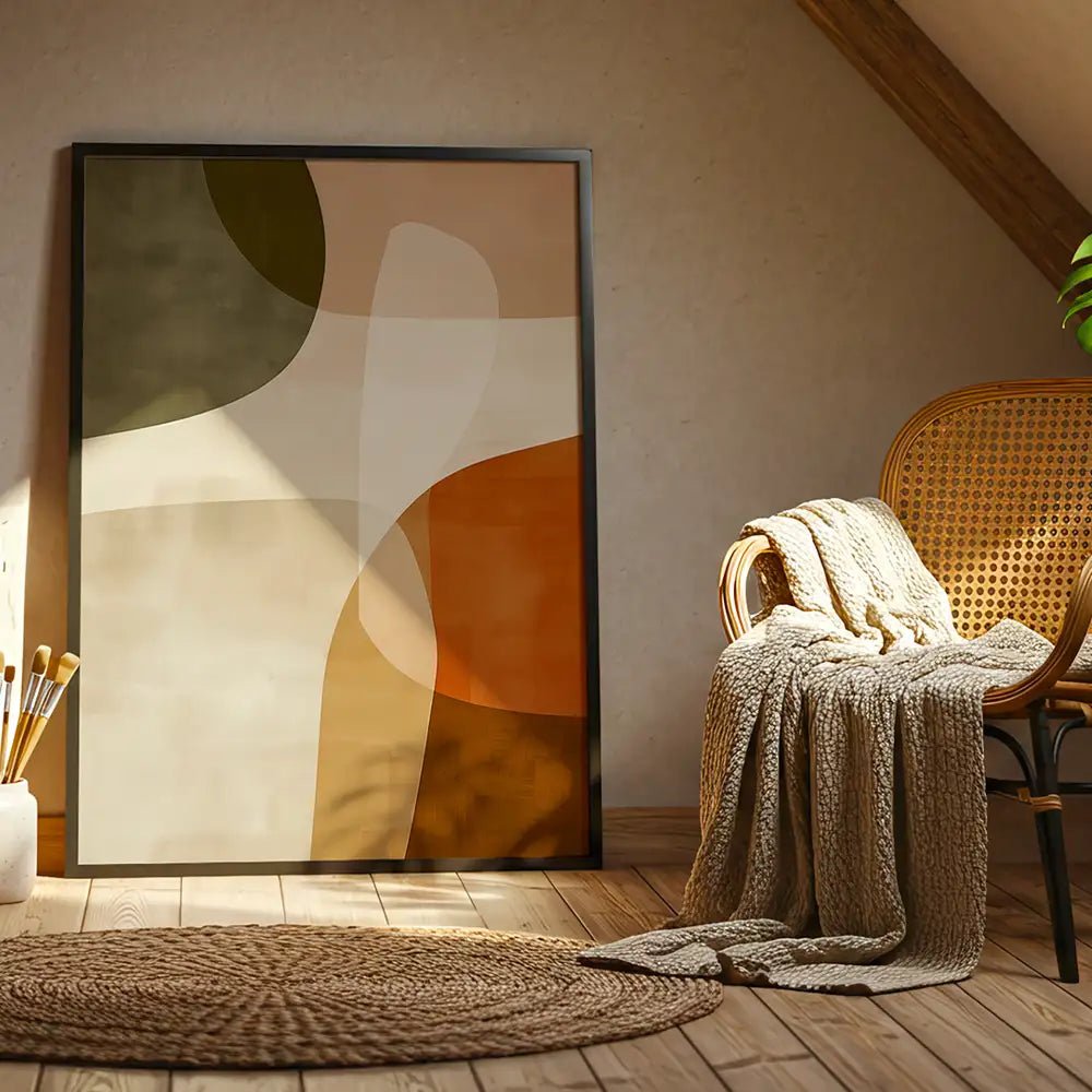 Cuadro abstracto geométrico | Líneas curvas - DekoArte