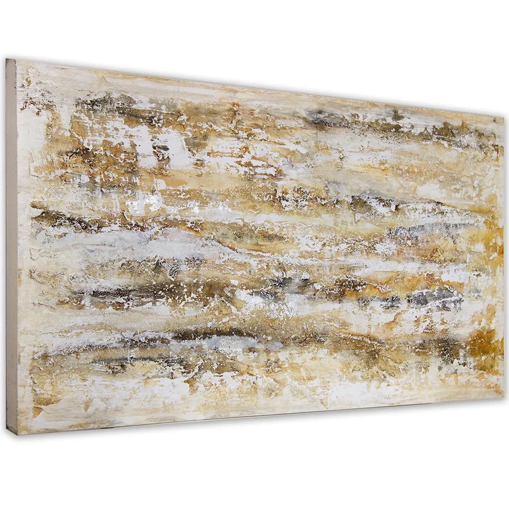 Cuadro abstracto moderno pintado a mano en acrílico - DekoArte