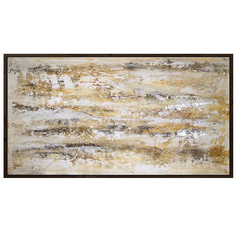 Cuadro abstracto moderno pintado a mano en acrílico - DekoArte