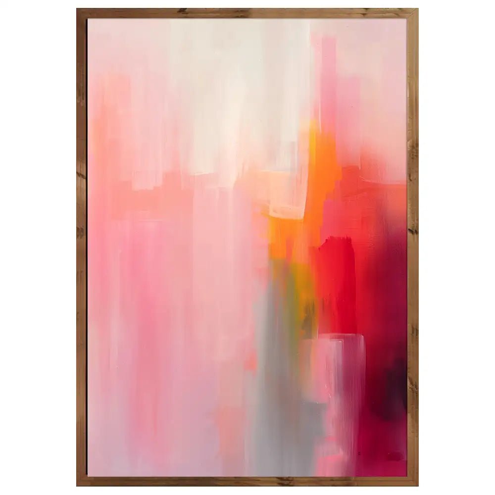 Cuadro abstracto vibrante con pinceladas expresivas - DekoArte