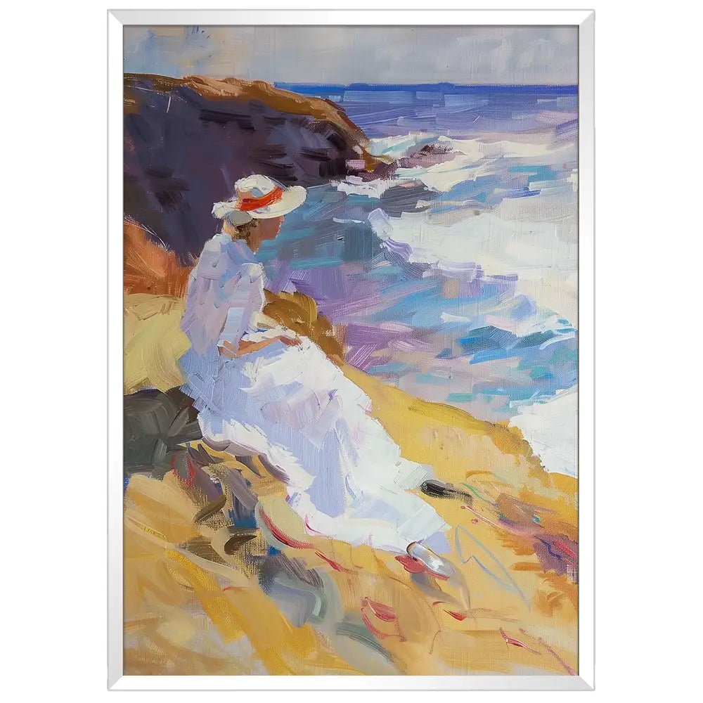 Cuadro clásico con escena costera luminosa - DekoArte