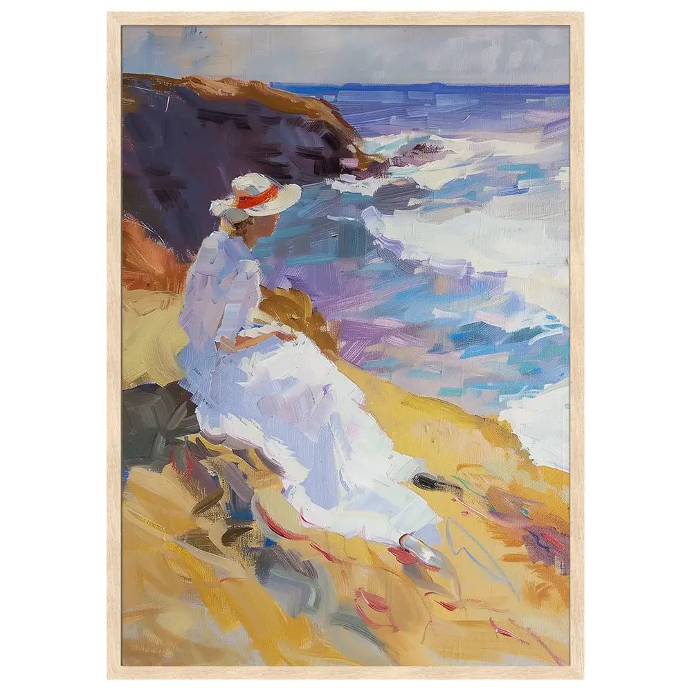 Cuadro clásico con escena costera luminosa - DekoArte