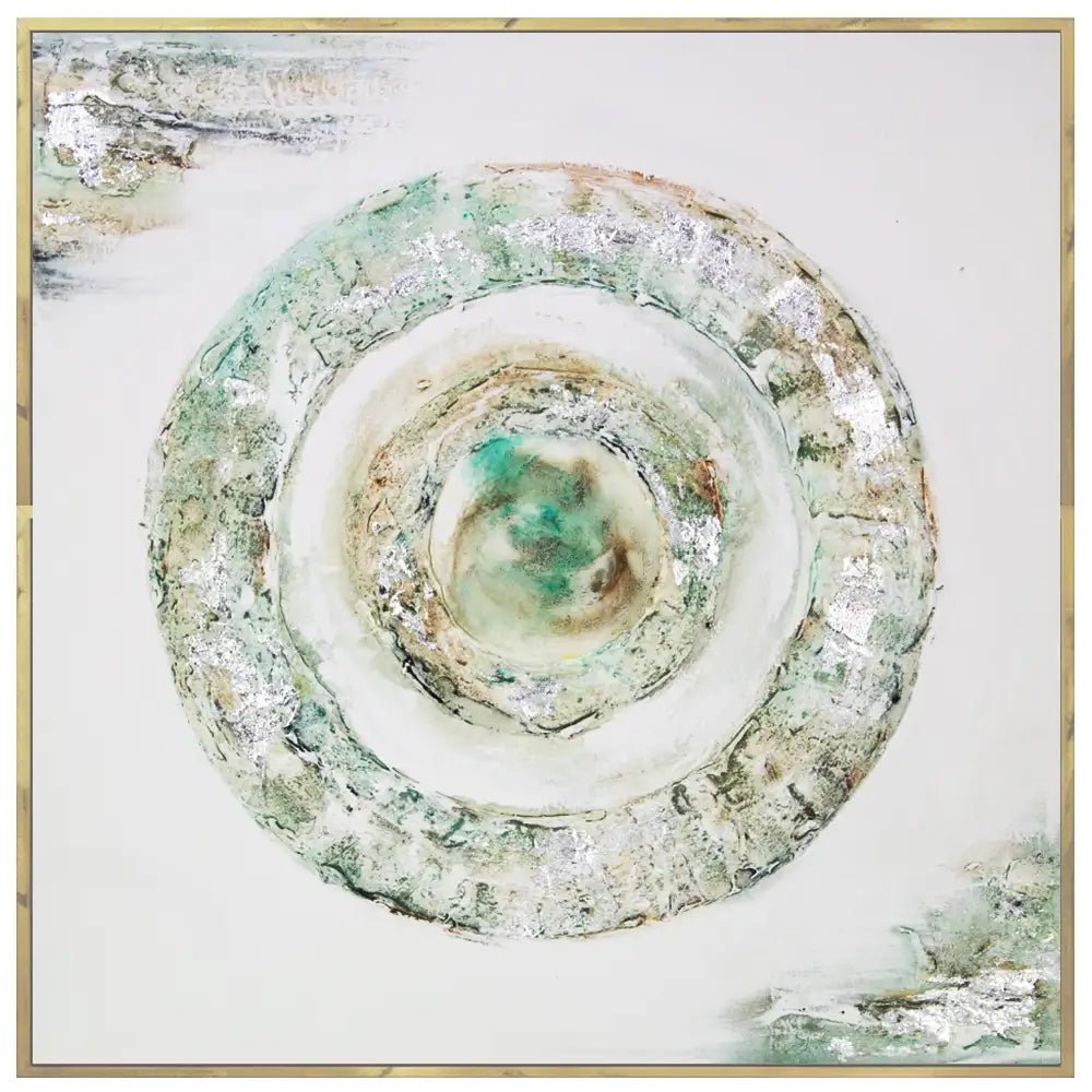 Cuadro con relieve con texturas plateadas - DekoArte