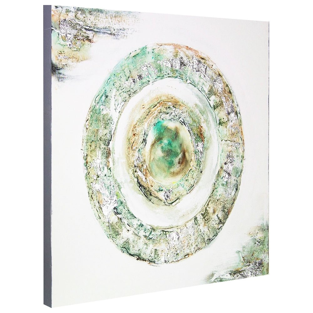 Cuadro con relieve con texturas plateadas - DekoArte