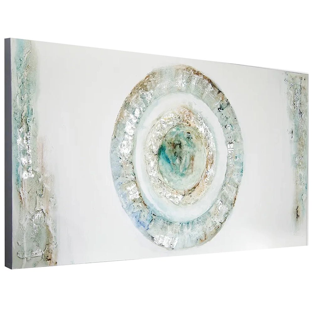 Cuadro con relieve con texturas plateadas - DekoArte