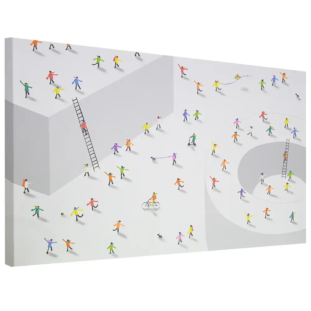 Cuadro con siluetas coloridas | Pintura acrílica con volumen - DekoArte