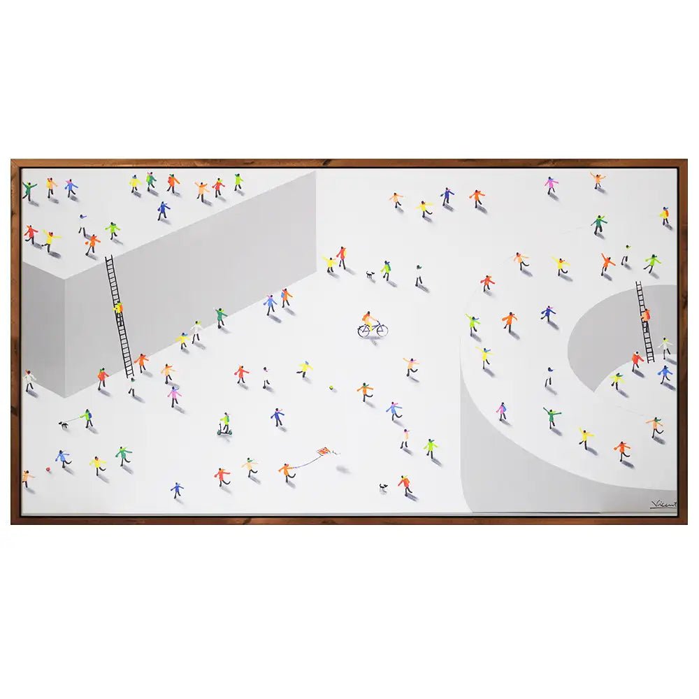 Cuadro con siluetas coloridas | Pintura acrílica con volumen - DekoArte