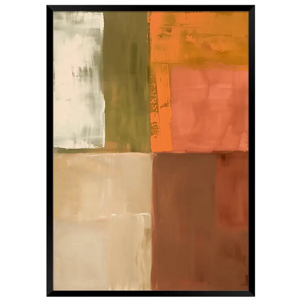 Cuadro de cuadrados de colores | Tonos tierra - DekoArte