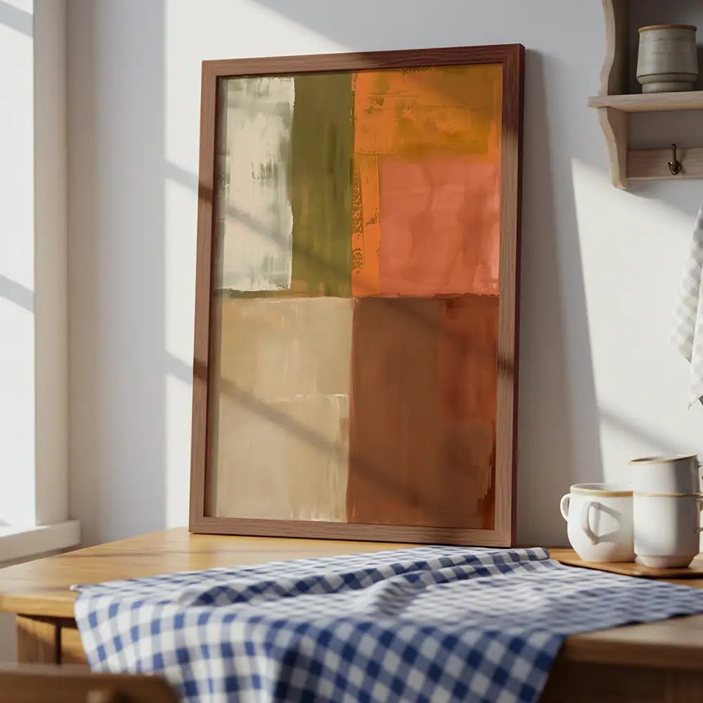 Cuadro de cuadrados de colores | Tonos tierra - DekoArte