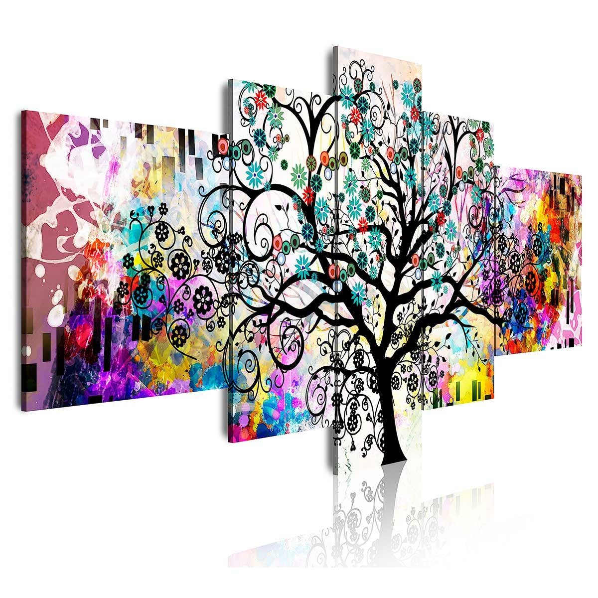 Cuadro en Lienzo Tríptico Adaptación del Arbol de la vida de Klimt - DekoArte