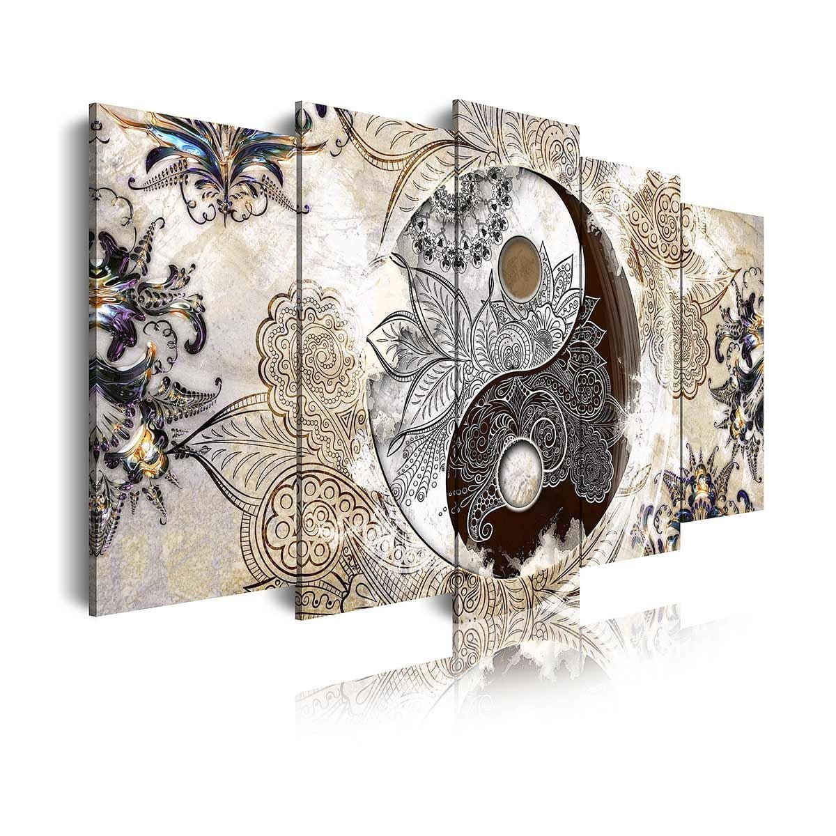 Cuadro en Lienzo Tríptico Estilo Zen Ying Yang - DekoArte