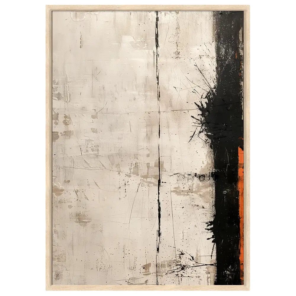 Cuadro Japandi abstracto con contraste elegante - DekoArte