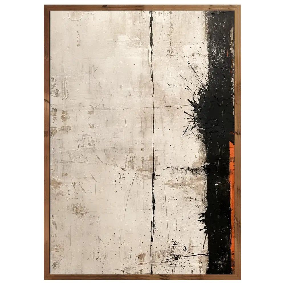 Cuadro Japandi abstracto con contraste elegante - DekoArte