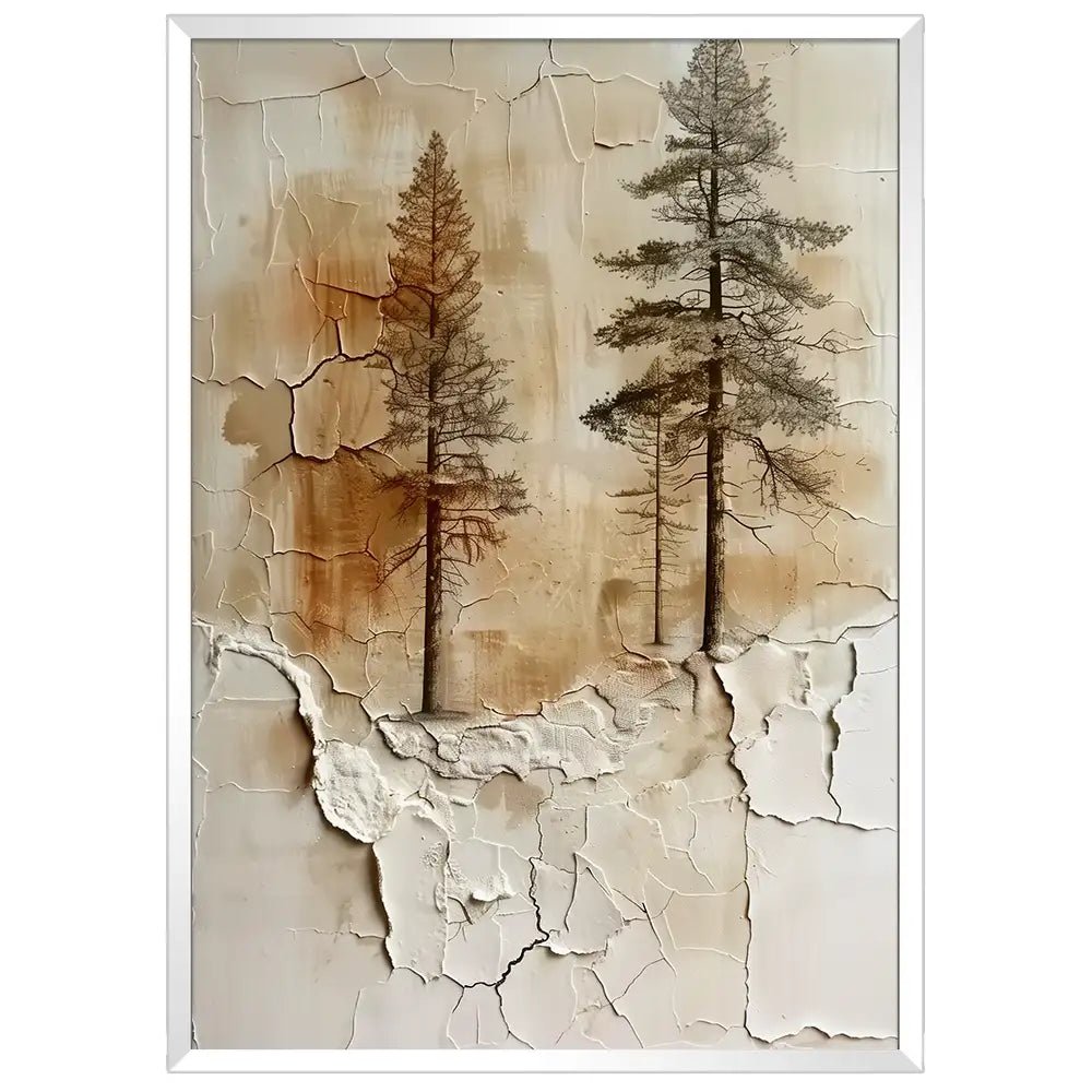 Cuadro Japandi de raíces y textura | Arte que revela el tiempo - DekoArte