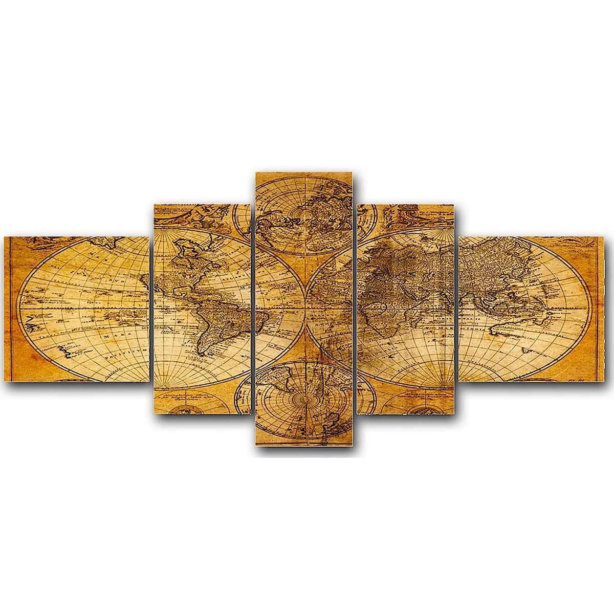 Cuadro Mapa del Mundo Vintage - Decoración para Salón - DekoArte