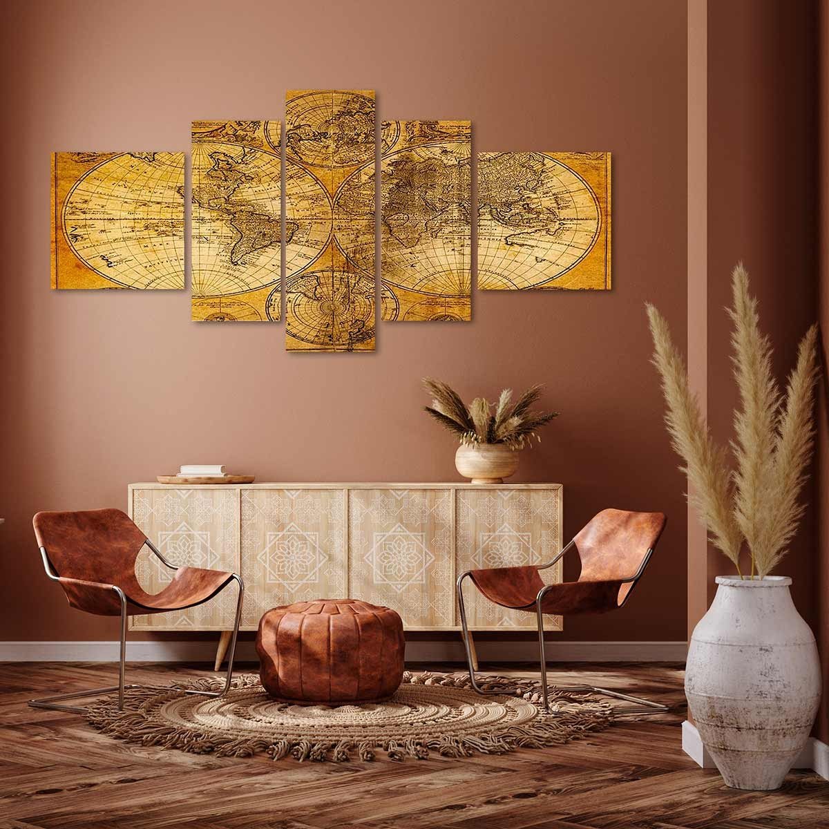 Cuadro Mapa del Mundo Vintage - Decoración para Salón - DekoArte